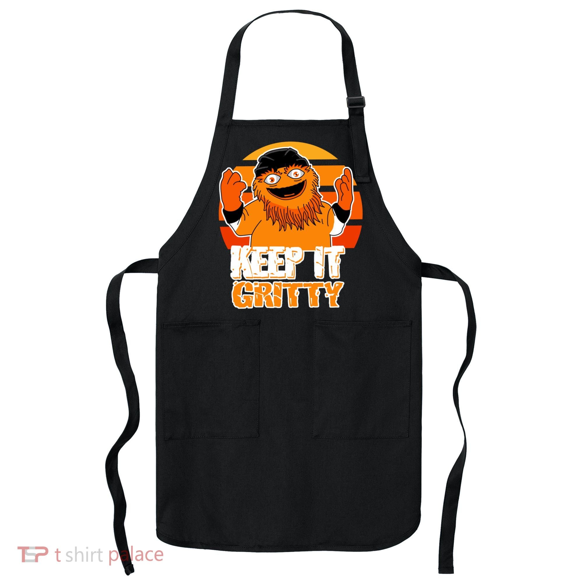 Keep It Gritty Retro Hockey Mascot Apron