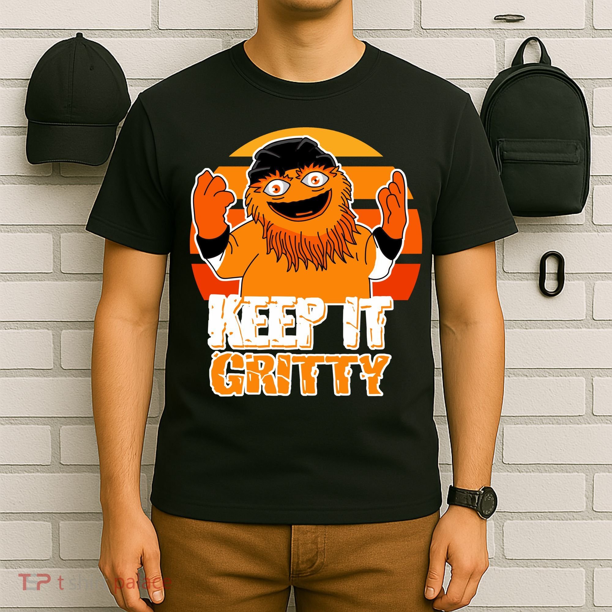 Keep It Gritty Retro Hockey Mascot T-Shirt