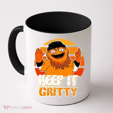 Keep It Gritty Retro Hockey Mascot Coffee Mug