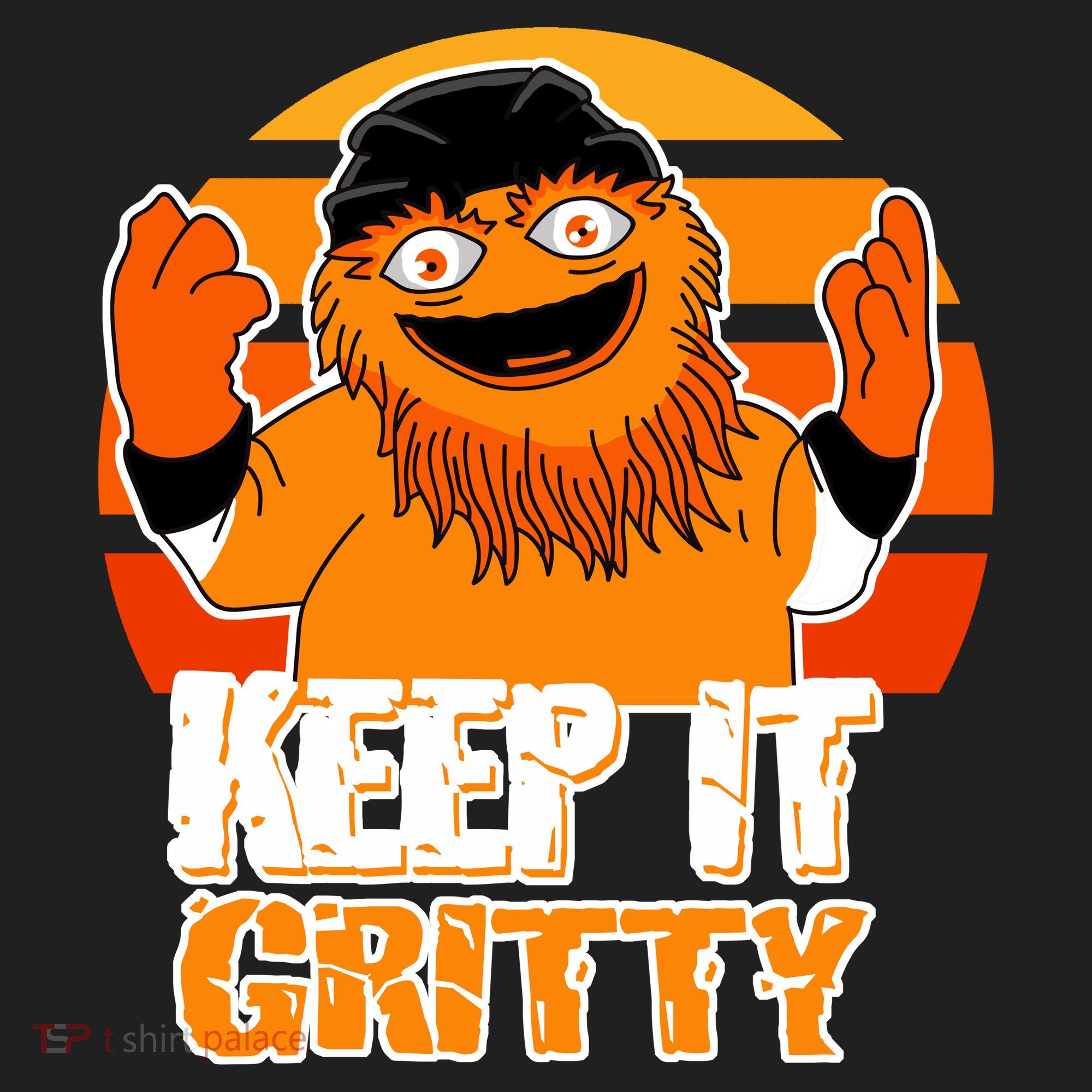 Keep It Gritty Retro Hockey Mascot Beanie