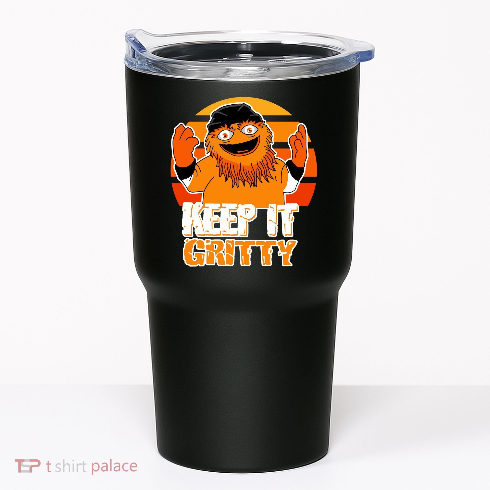 Keep It Gritty Retro Hockey Mascot Tumbler