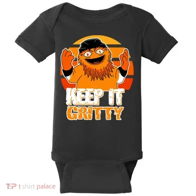 Keep It Gritty Retro Hockey Mascot Baby Bodysuit