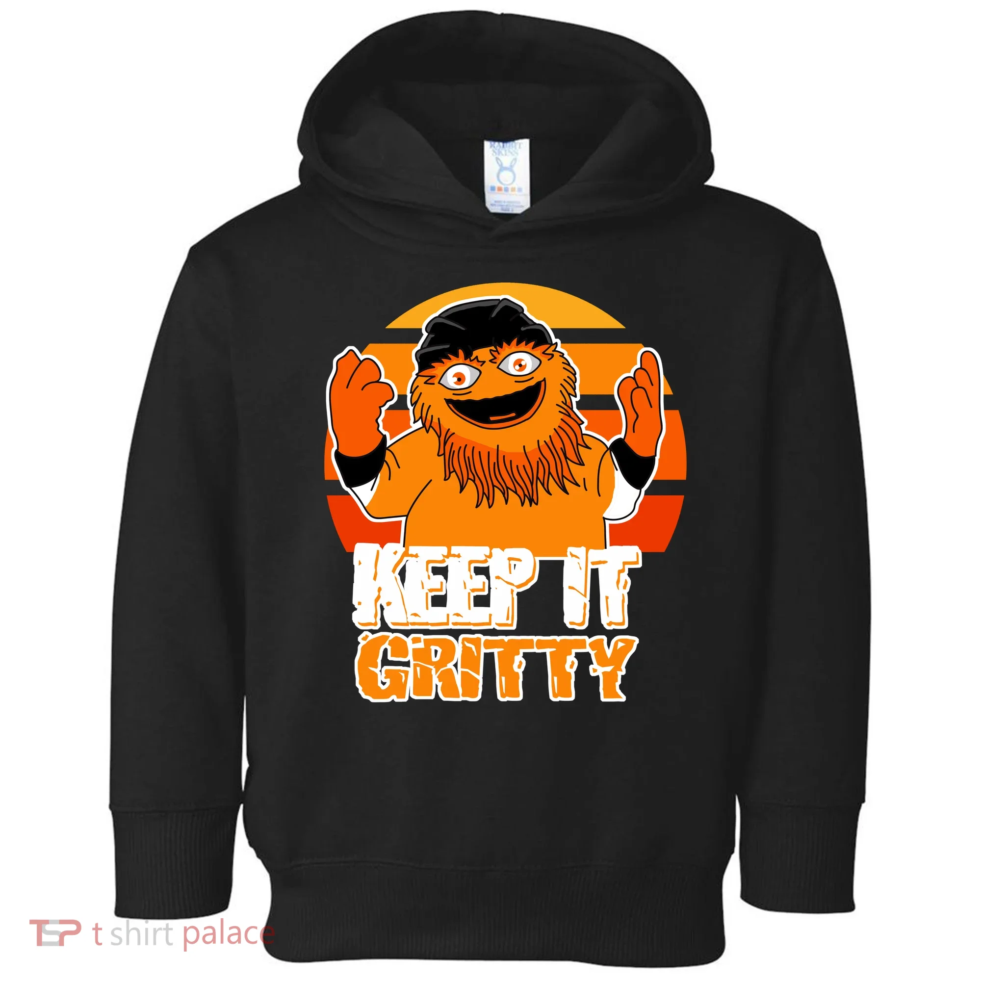 Keep It Gritty Retro Hockey Mascot Toddler Hoodie