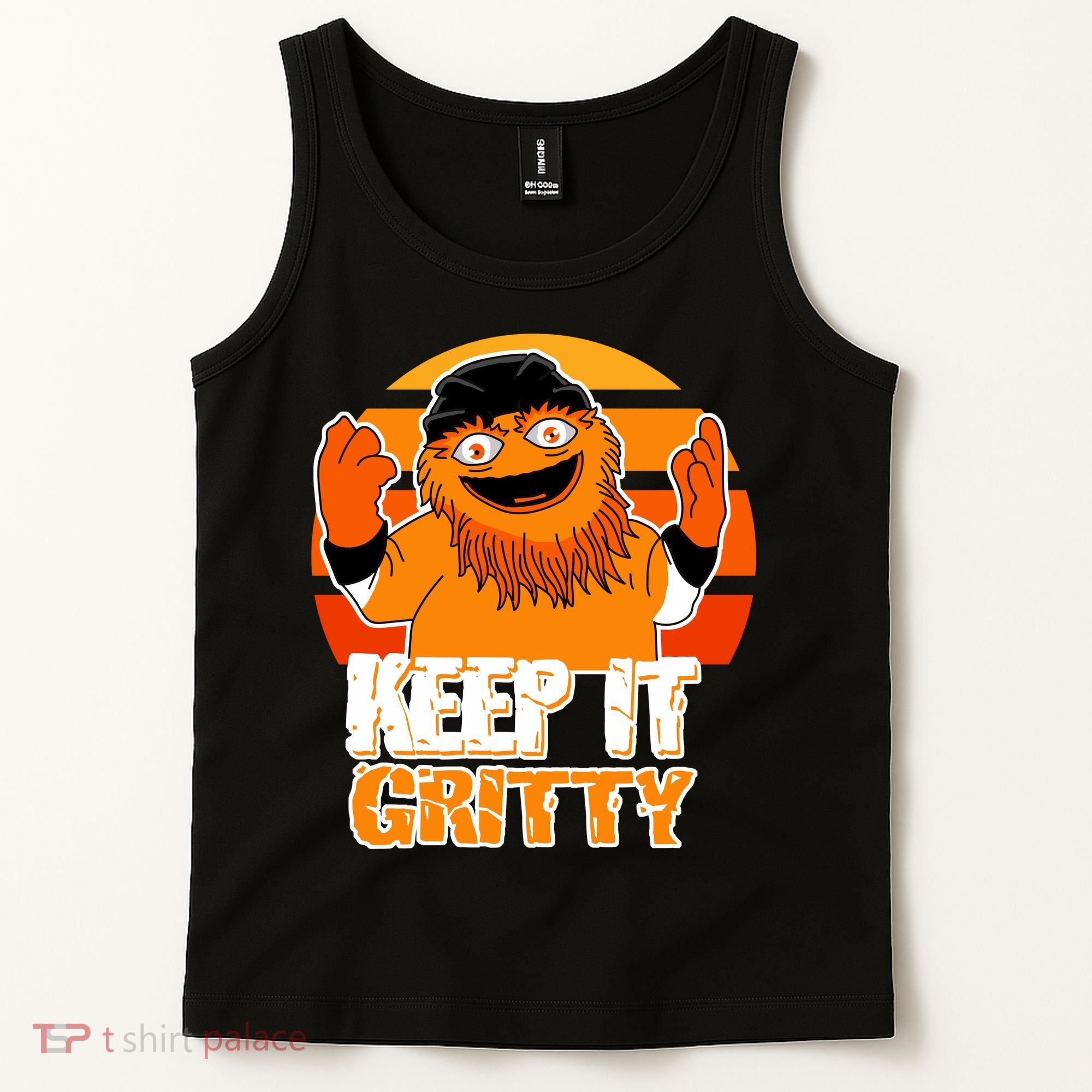 Keep It Gritty Retro Hockey Mascot Tank Top