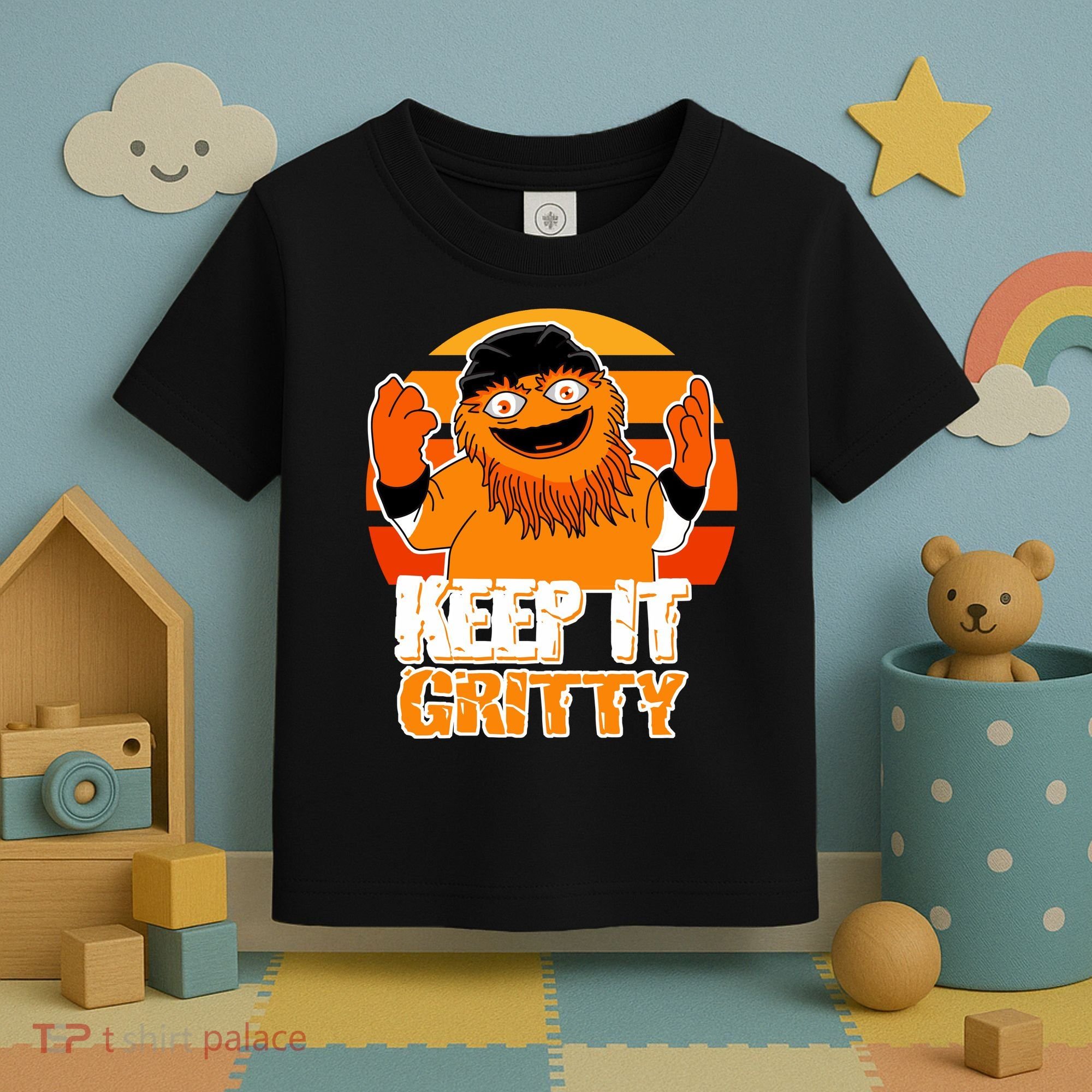 Keep It Gritty Retro Hockey Mascot Toddler T-Shirt
