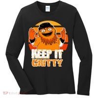 Keep It Gritty Retro Hockey Mascot Women's Long Sleeve Shirt thumb 0