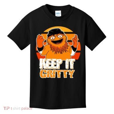 Keep It Gritty Retro Hockey Mascot Kids T-Shirt