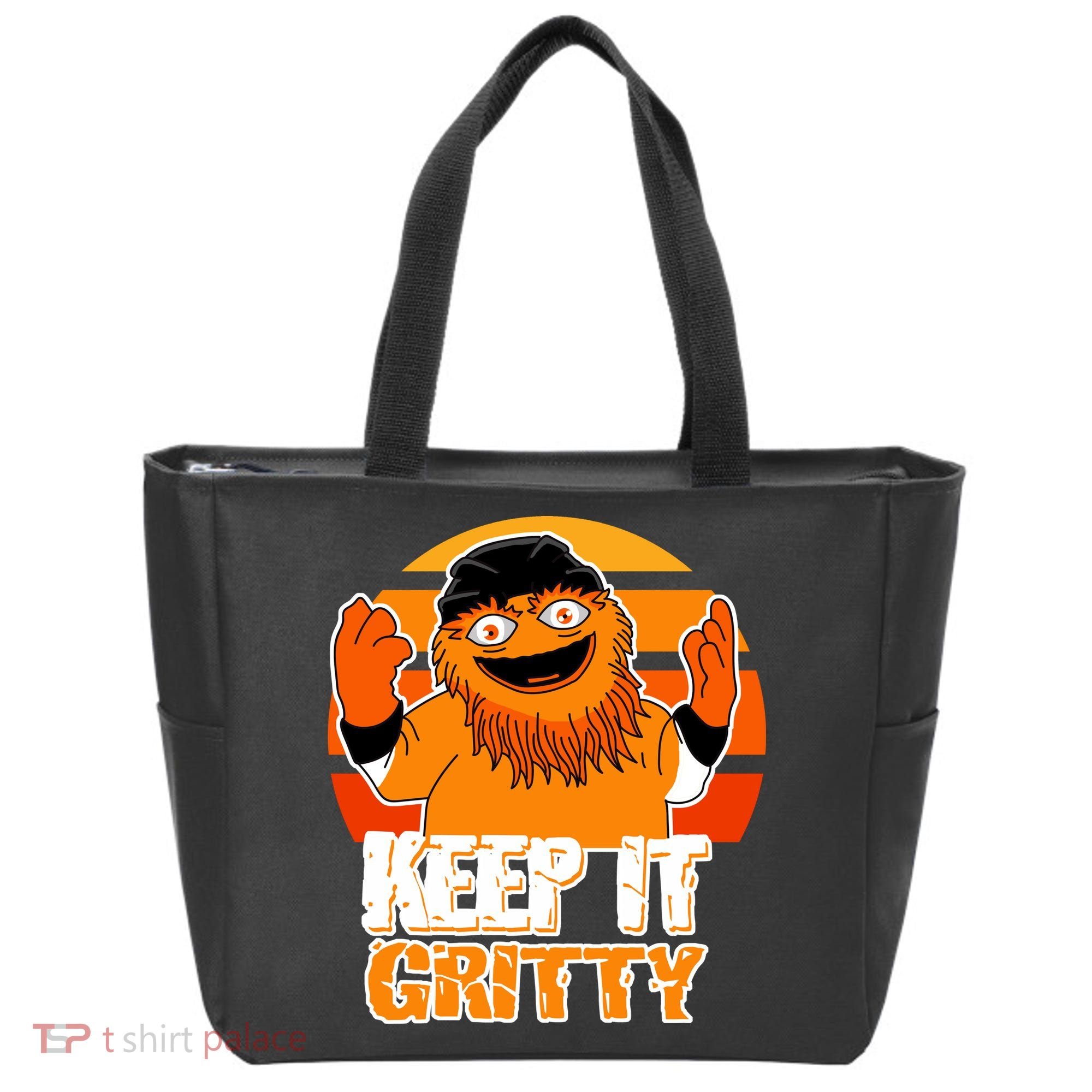 Keep It Gritty Retro Hockey Mascot Tote Bag