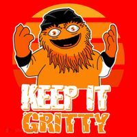 Keep It Gritty Retro Hockey Mascot Santa Hat thumb 1