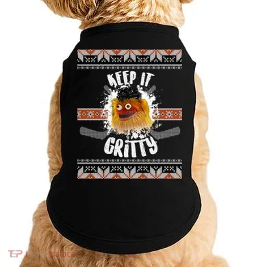 Keep It Gritty Ugly Christmas Sweater Doggie Tank