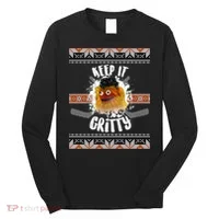 Keep It Gritty Ugly Christmas Sweater Long Sleeve Shirt thumb 0