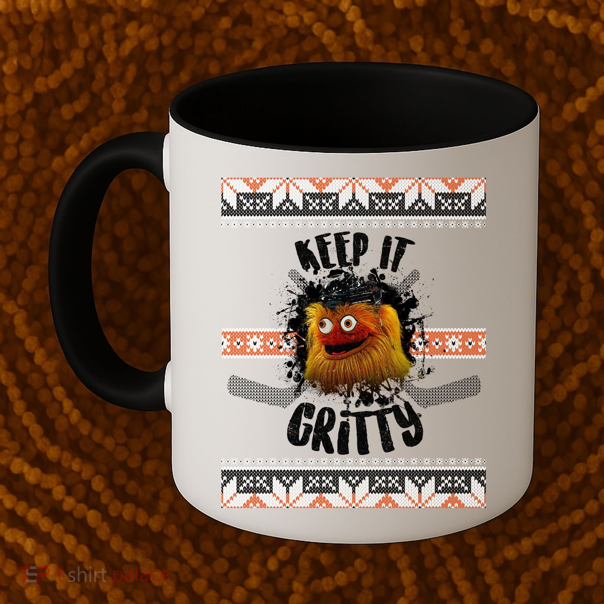 Keep It Gritty Ugly Christmas Sweater Coffee Mug