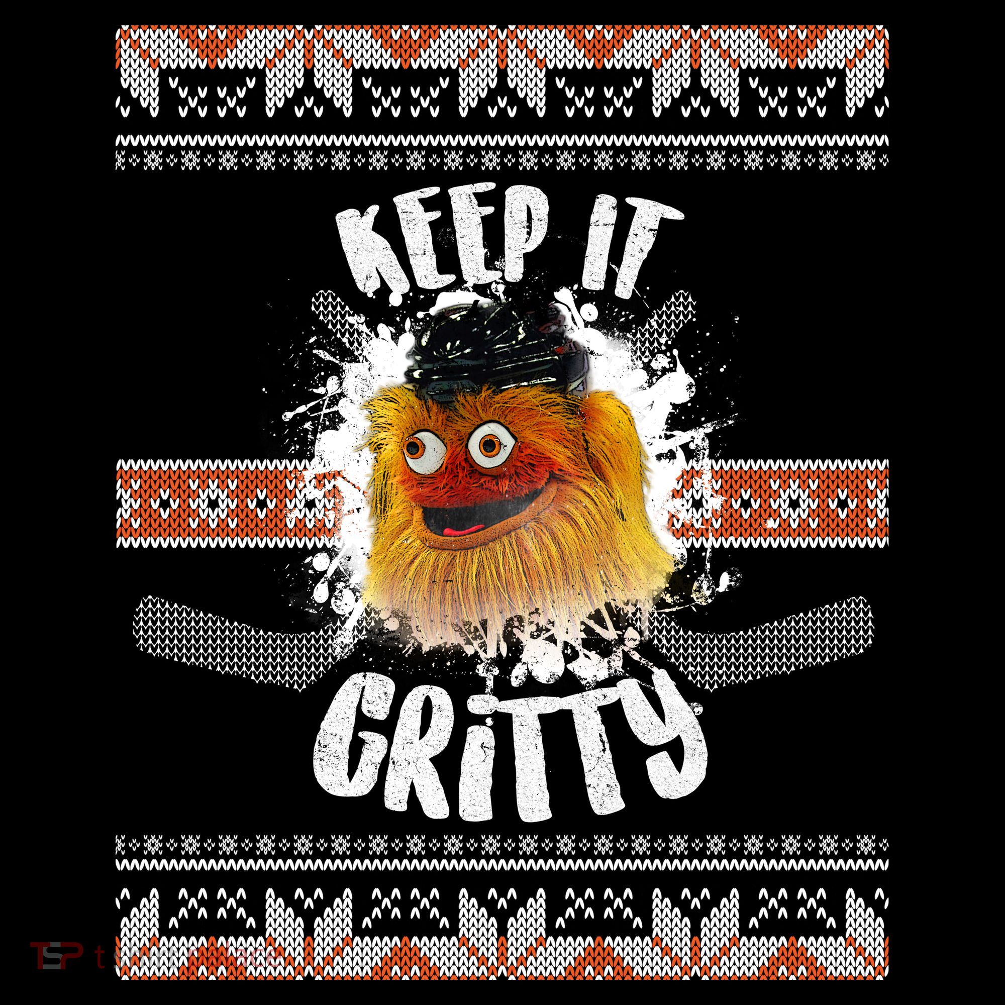 Keep It Gritty Ugly Christmas Sweater Women's Hoodie