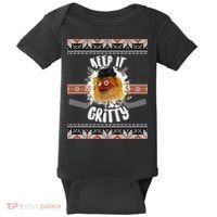 Keep It Gritty Ugly Christmas Sweater Baby Bodysuit thumb 0