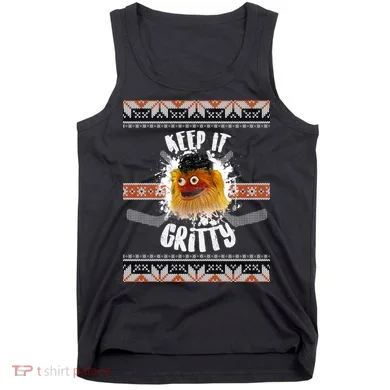 Keep It Gritty Ugly Christmas Sweater Tank Top