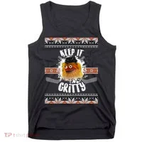 Keep It Gritty Ugly Christmas Sweater Tank Top thumb 0