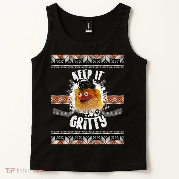 Keep It Gritty Ugly Christmas Sweater Tank Top