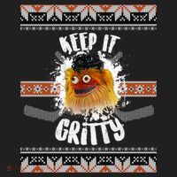 Keep It Gritty Ugly Christmas Sweater Golf Towel thumb 3