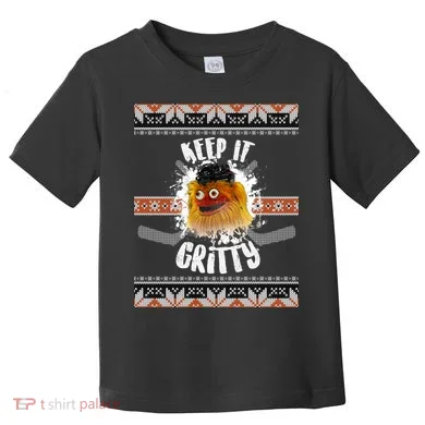 Keep It Gritty Ugly Christmas Sweater Toddler T-Shirt