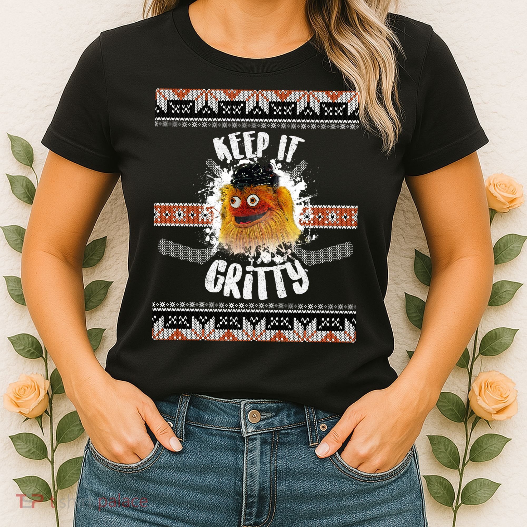 Keep It Gritty Ugly Christmas Sweater Women's T-Shirt
