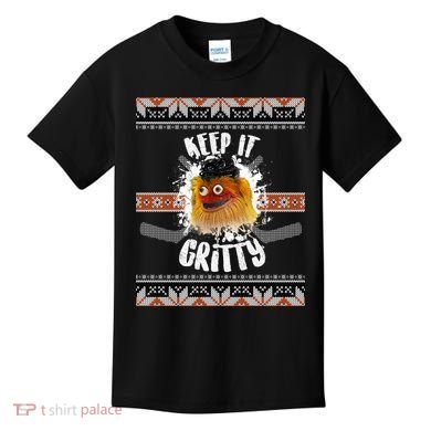 Keep It Gritty Ugly Christmas Sweater Kids T-Shirt
