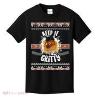Keep It Gritty Ugly Christmas Sweater Kids T-Shirt thumb 0