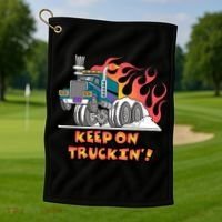 Keep on Truckin' Golf Towel thumb 1