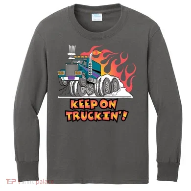 Keep on Truckin' Kids Long Sleeve Shirt