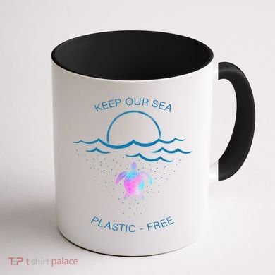 Keep Our Sea Plastic Free Coffee Mug back