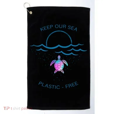 Keep Our Sea Plastic Free Golf Towel