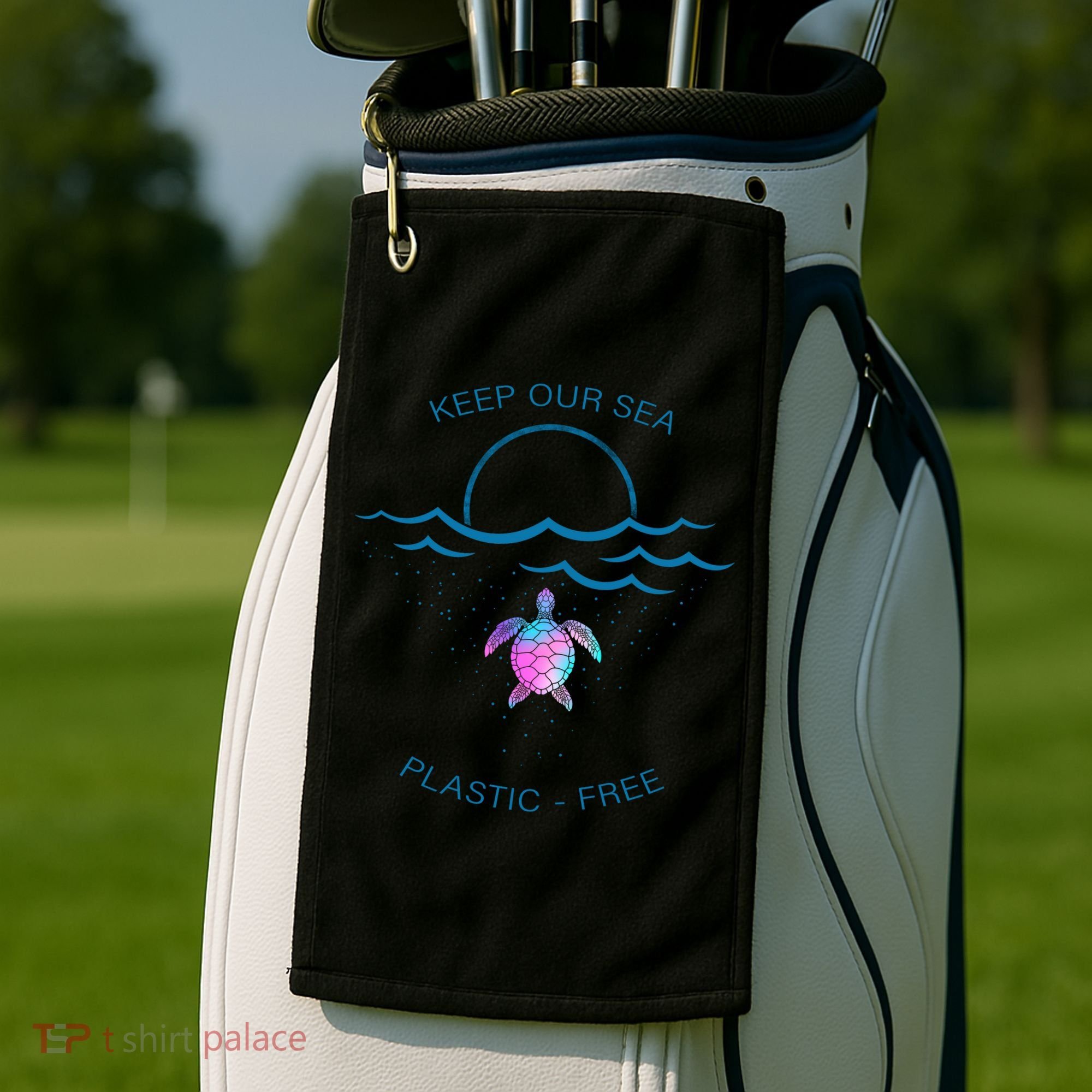 Keep Our Sea Plastic Free Golf Towel