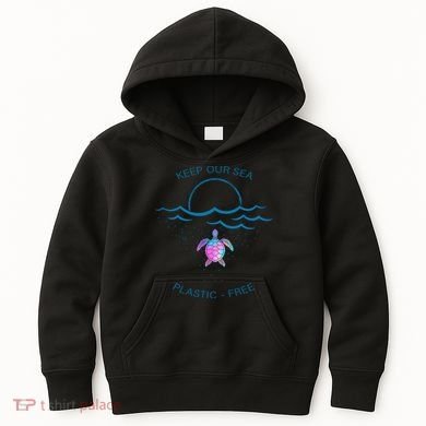 Keep Our Sea Plastic Free Kids Hoodie