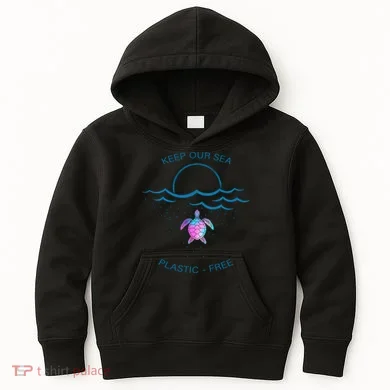 Keep Our Sea Plastic Free Kids Hoodie