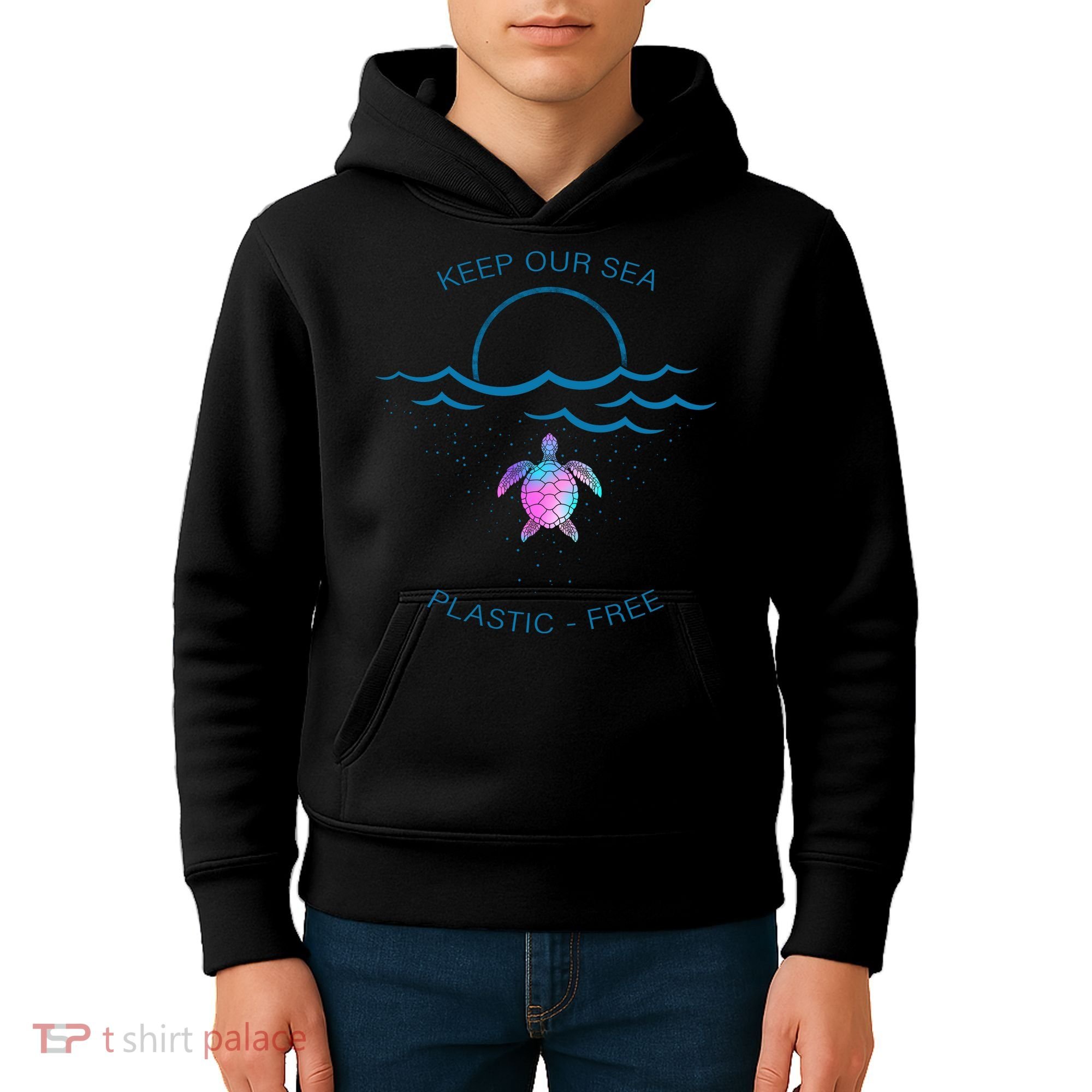 Keep Our Sea Plastic Free Kids Hoodie