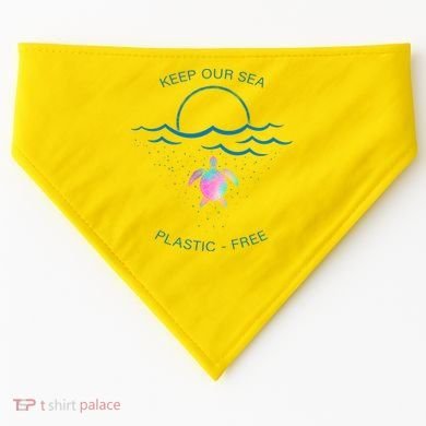 Keep Our Sea Plastic Free USA-Made Doggie Bandana