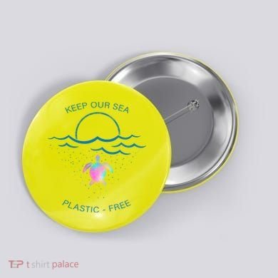 Keep Our Sea Plastic Free Button