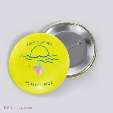 Keep Our Sea Plastic Free Button