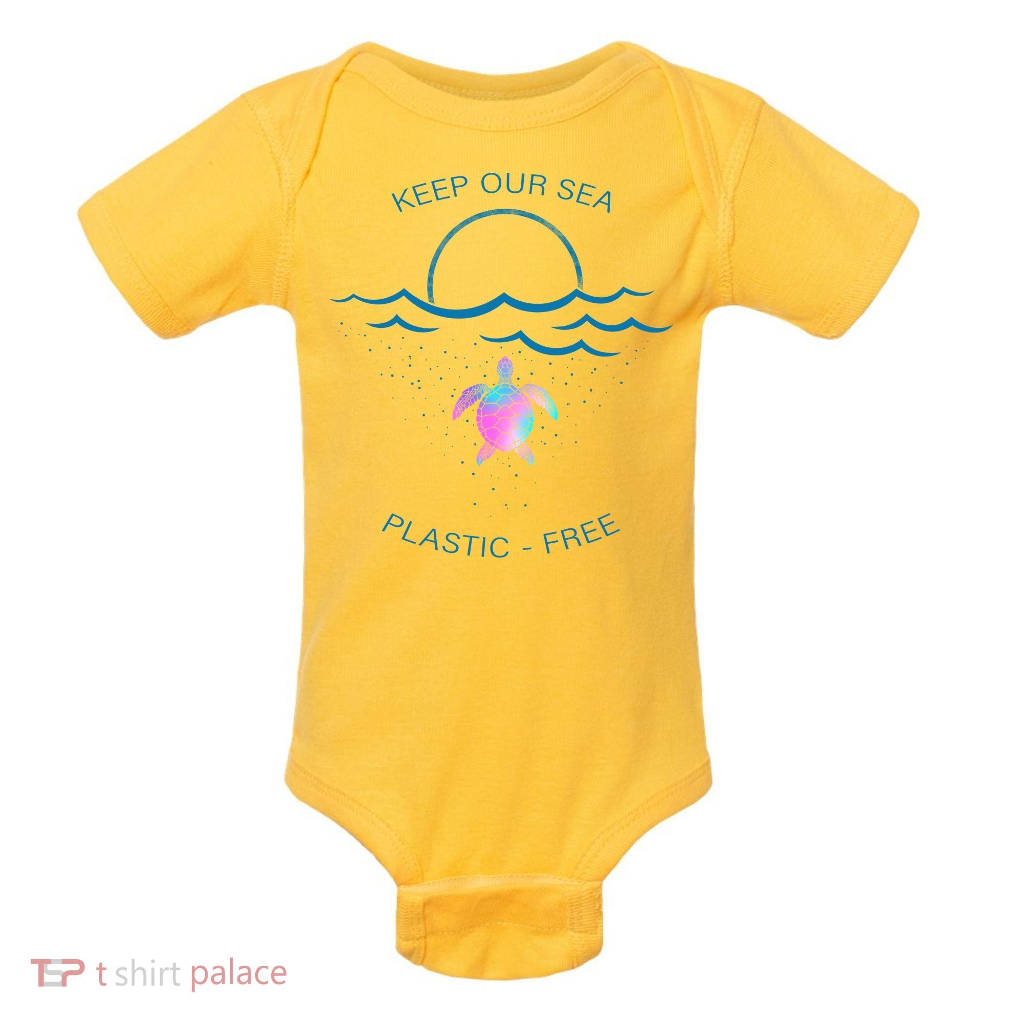 Keep Our Sea Plastic Free Baby Bodysuit