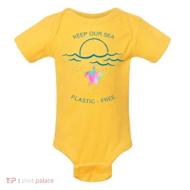 Keep Our Sea Plastic Free Baby Bodysuit