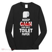Keep Panic And Buy Toilet Paper Long Sleeve Shirt thumb 0