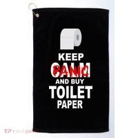 Keep Panic And Buy Toilet Paper Golf Towel thumb 0