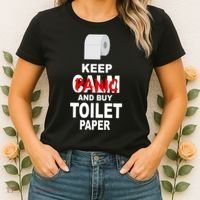 Keep Panic And Buy Toilet Paper Women's T-Shirt thumb 2