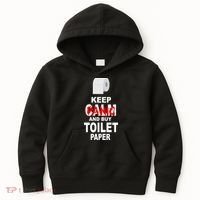 Keep Panic And Buy Toilet Paper Kids Hoodie thumb 0
