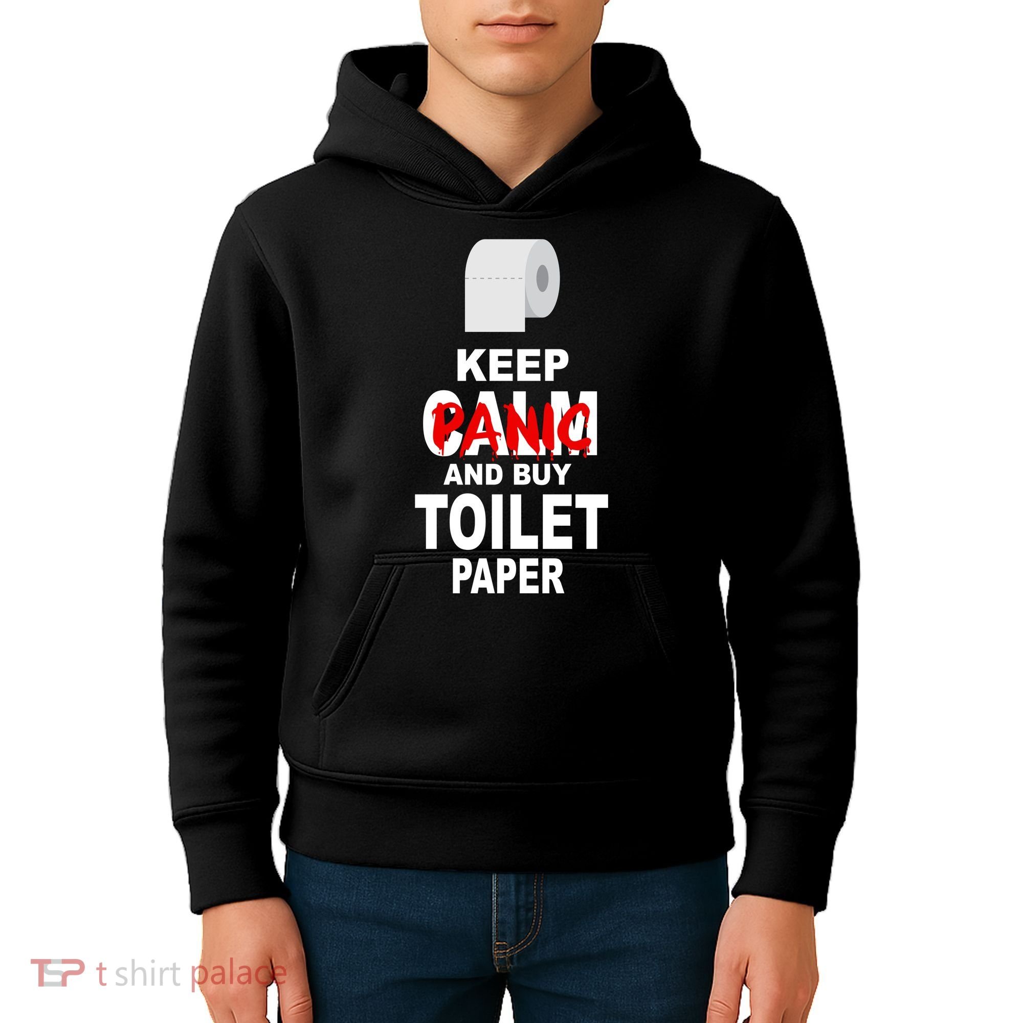 Keep Panic And Buy Toilet Paper Kids Hoodie