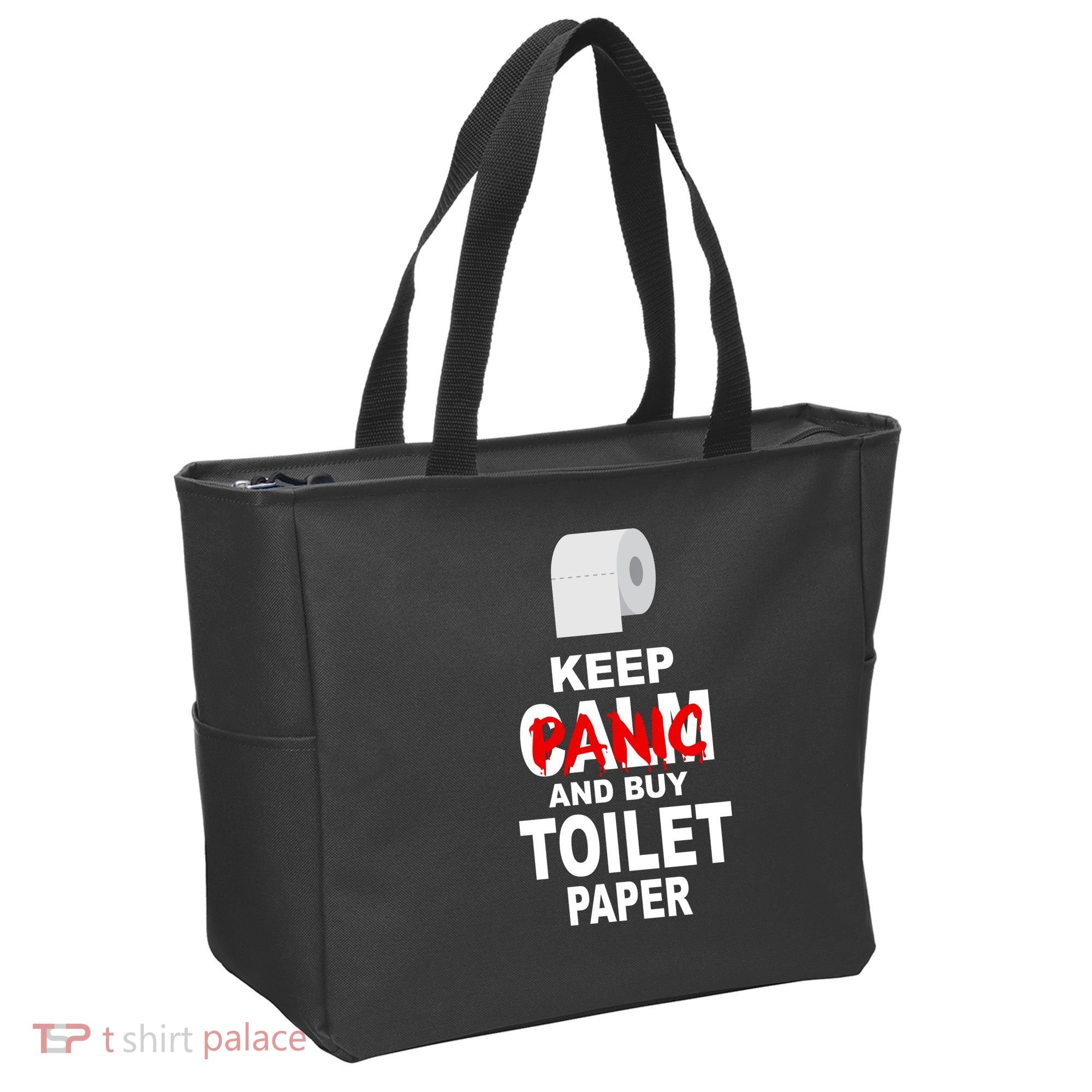 Keep Panic And Buy Toilet Paper Tote Bag