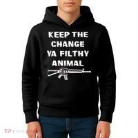 Keep The Change Ya Filthy Animal Kids Hoodie thumb 4