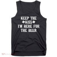 Keep The Kiss I'm Here For The Beer Tank Top thumb 0
