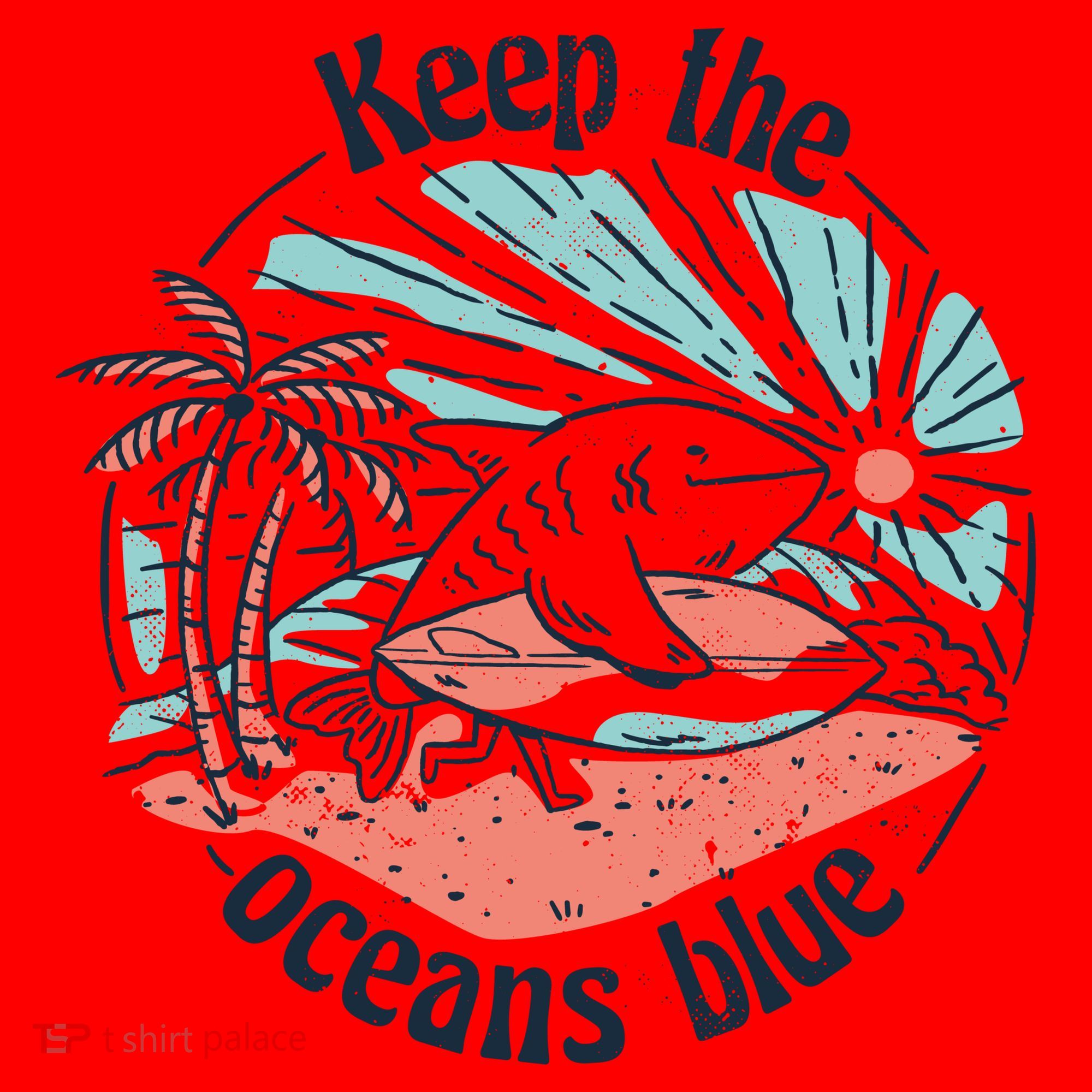 Keep The Ocean Blue Santa Hat