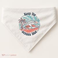 Keep The Ocean Blue USA-Made Doggie Bandana thumb 0