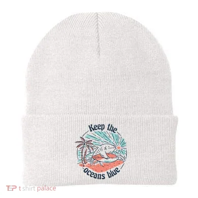 Keep The Ocean Blue Beanie
